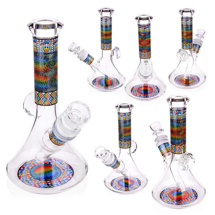 Mini  Glass Beaker Bong 6.5 Ins