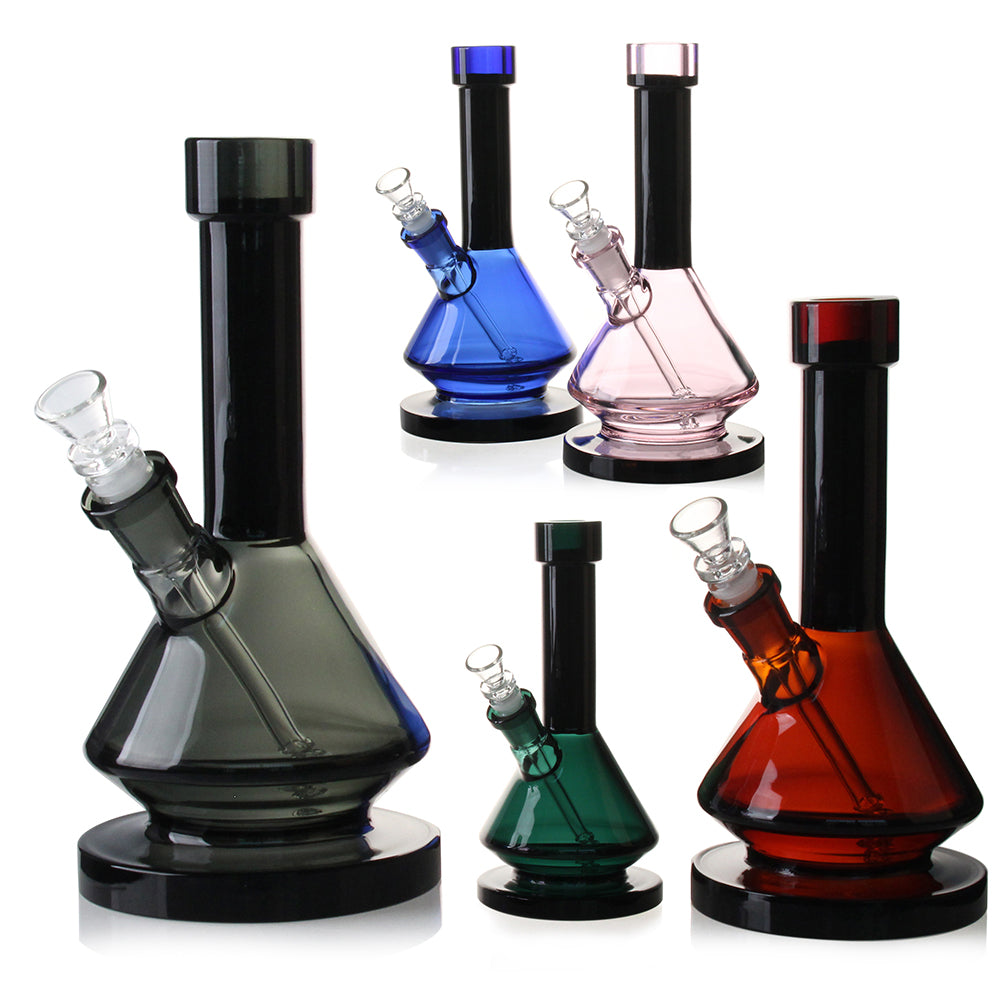 8" Colorful Glass Beaker Bong